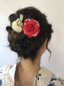 カミユウ 千川店(KAMI YU) 編みこみアップ