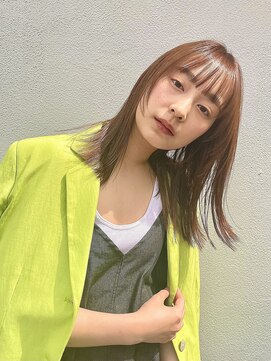 ノーム(norm) セミロング/ミディアムヘア/ストレート/ベージュカラー/セミディ