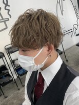 メンズヘアトーキョー 原宿(MEN'S HAIR TOKYO) ツイストスパイラルパーマ/ハイトーン/アッシュベージュ