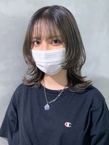 アイティー バイ アルバム 中野店(IT by ALBUM)&nbsp;オリーブベージュウルフ_グレージュカラーボブウルフ_ba419331