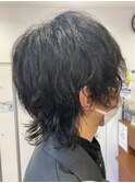 ウルフカット×パーマ　