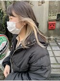 インナーカラー イヤリングカラー ベージュカラー