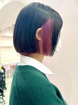 ゲーム バイ アランスミシー 横浜(GAME by Alan Smithee)&nbsp;ブリーチインナーカラーピンクカラー前髪カットトリートメント