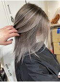 #バレイヤージュ#グレージュカラー#ボブウルフ#ココアベージュ