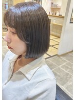 ラボヌールヘアー 札幌店(La Bonheur hair etoile) 【熊澤】オリーブベージュ×ミニボブ