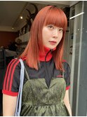 ワンブリーチで作るオレンジカラー