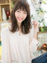 カバーヘア ブリス 大宮西口(COVER HAIR bliss)&nbsp;斜めバングオリーブグレージュ小顔大人巻きc5大宮20代30代40代