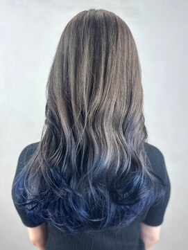 アイティー バイ アルバム 浦和店(IT by ALBUM) ブルーグレージュニュアンスカラーデザインカラー_ba481851