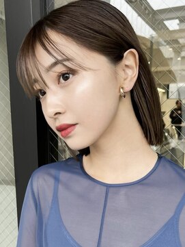 ミンクス 原宿店(MINX) 【MINX原宿表参道】ぱつっとボブ　切りっぱなしボブ　韓国ボブ