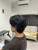 バロン(baron.)&nbsp;ブルーブラック フェザーパーマ