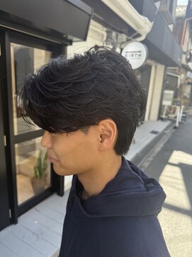 バース 梅田中崎町店(BIRTH) フェザーパーマニュアンスパーマセンターパートワンカールパーマ