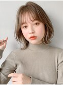 前髪シースルーバング小顔カット美髪外ハネボブ#200f0502