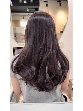 カラ フクオカ(Cara FUKUOKA) 【ラベンダーグレージュ&レイヤーカット】《福岡透明感カラー》