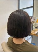 30代40代50代大人かわいい 小顔 前下がりミニボブ似合わせカット