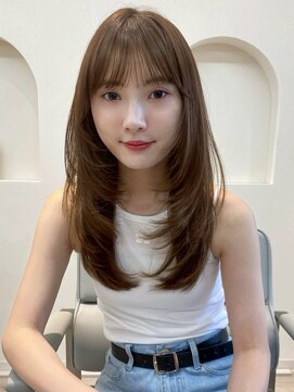 ノイ 銀座(noi) 顔周りレイヤーカットロングレイヤーボブ韓国ヘアハッシュカット