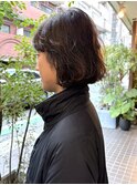 ミニボブ×ドライパーマ
