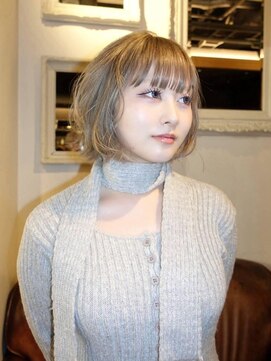 ブロック ジャポン(bloc japon) グレージュ ミルクティーベージュ レイヤーボブ 丸みボブ