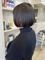キャアリー(Caary)&nbsp;福山市Caary内巻き艶ボブ韓国ヘンリーボブ髪質改善ストレート