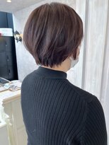 キャアリー(Caary) 福山人気小顔ショートヘア30代40代艶髪ショコラブラウン骨格補正