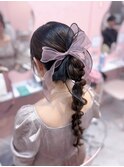 編みおろしポニー