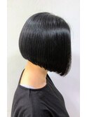 30代~40代にオススメ。朝楽段なし前下がりボブ