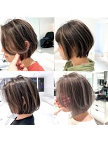 レイズ 立川(RAYS)&nbsp;【赤味なし、根元も白髪も目立たない】ハイライト・ショートボブ