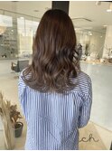 ロングレイヤー　毛先グレージュ　髪質改善トリートメント