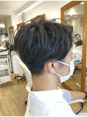 MEN'S HAIR &nbsp;センターパート　ツイストスパイラル　コンマヘア