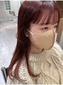 【藤沢/辻堂】カシスピンク/暖色/ツヤ髪/赤髪