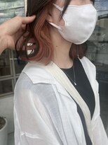 ヘアーデザイン リボン(hair design Ribon) イヤリングカラー/インナーカラー/ピンク/オレンジ