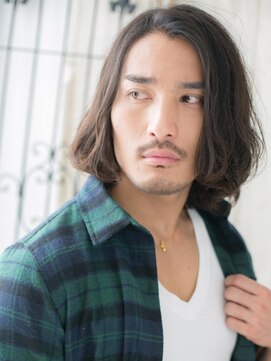 モッズヘアメン 札幌月寒店(mod's hair men) グレージュカラーのワイルドランダムゆる巻きロングn札幌月寒