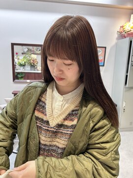 ルックアット(Look at) 【Look at】20～30代レイヤーロングカーキベージュニュアンス