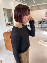 マイン(mine)&nbsp;タイトボブ/ミニボブ/レッドカラー/切りっぱなしボブ