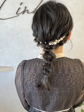 リンク(Link) アッシュ/アレンジ/結婚式/お呼ばれヘア/玉ねぎヘアアレンジ