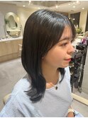 デザインカラーレイヤーカットウェットヘアくびれレイヤー