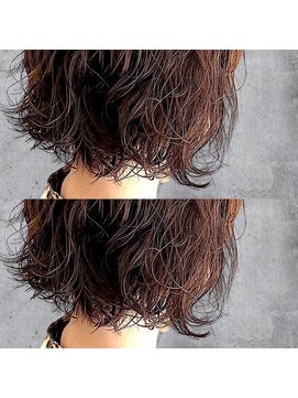 ウィールール 栄町店(WE RULE) ダメージレスパーマ　×  ミディアムボブ