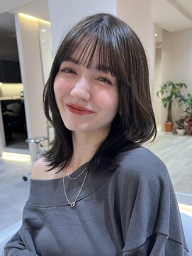 サンド ミュウ 横浜店(sand mieu) ボブディオリーブベージュ髪質改善縮毛矯正フェイスレイヤー