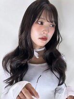 イフイイズカ (Ifh iizuka) wave hair × dark brown