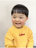 キッズカット/スタイリング簡単な前髪ぱっつんボブ/子連れ歓迎