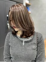 シャルムバイケンジ(Charm.by KENJE)&nbsp;ホワイトグレージュ細めハイライトくすみベージュマロンベージュ