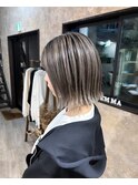 shadow roots × bob cut