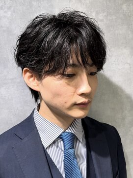 曲がる縮毛矯正専門店 バイ レイズ 名駅(曲がる縮毛矯正専門店 by RAYS) フェザーパーマ 襟足ありセンターパートK