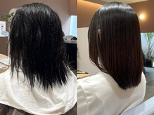 縮毛矯正のBefore / After