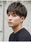 ▼アップバング/メンズカット/ツーブロック/ビジネスマン