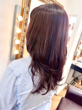 コワファースト させぼ五番街店(COIFF1RST) red brown×long layer