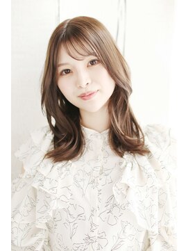 シャンティ 目白(SHANTi) セミロング_シースルーバングの韓国風エギョモリスタイル