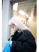 チカシツ(Chikashitsu)&nbsp;ホワイトブロンド/ワイドバング/ミルクティー/ハイトーンロング