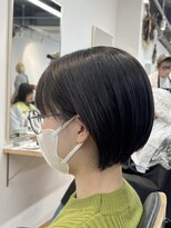 トト 船橋店(toto.)&nbsp;☆ココアベージュ小顔オリーブグレークラゲヘアーショート[船橋]
