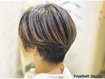 フリーダムデザイン(FreeDoM Design hair&nail)の写真/【代々木上原徒歩1分】ショートはフォルムが命!骨格や髪質を見極めてカットしていくから小顔hairが叶う!