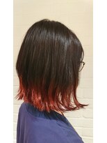 エイト 福岡天神店(EIGHT fukuoka)&nbsp;【EIGHT福岡】お客様スタイル_レッドグラデーション